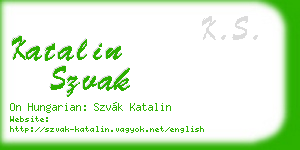 katalin szvak business card